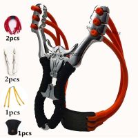 High Quality And Powerful Alloy Hunting Slingshot Wristband Bow Outdoor Hunting Shooting Suit Bow Band Rubber Band 2020