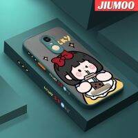 JIUMOO เคสสำหรับ Xiaomi Redmi Note 3 Note 3 Pro Note 2ลายการ์ตูนเด็กผู้หญิงชานมบางขอบสี่เหลี่ยมด้านข้างดีไซน์ใหม่กันกระแทกมีน้ำค้างแข็งโปร่งใสแข็งเคสมือถือปลอกซิลิโคนคลุมทั้งหมดเคสอ่อนสำหรับปกป้องกล้อง