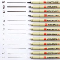 12 pcs Pigment Liner Manga Markers Set Neelde Art Drawing Paint Brush Pen Waterproof Sketching Stationery School Supplies