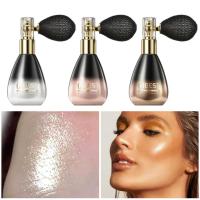 3Pcs High Gloss Powder Spray Pearlescent Highlight Polarized Loose Powder Spray ผลิตภัณฑ์แต่งหน้าสำหรับผู้หญิง Bronzers Cosmetics