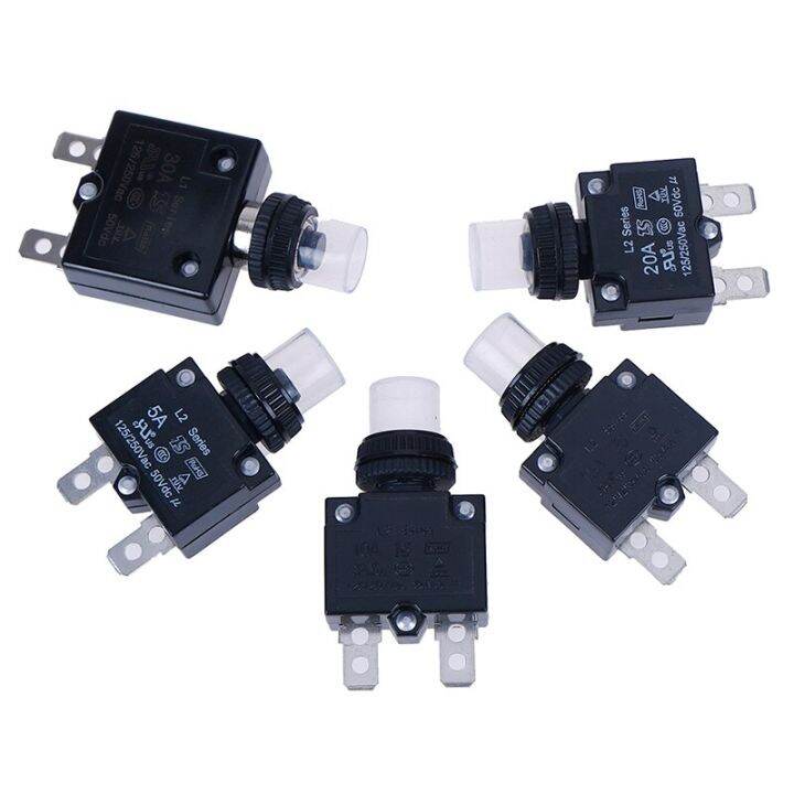 1x-circuit-breaker-12v-push-button-resettable-thermal-circuit-breaker-panel-mount-พร้อมฝาปิดกันน้ำ