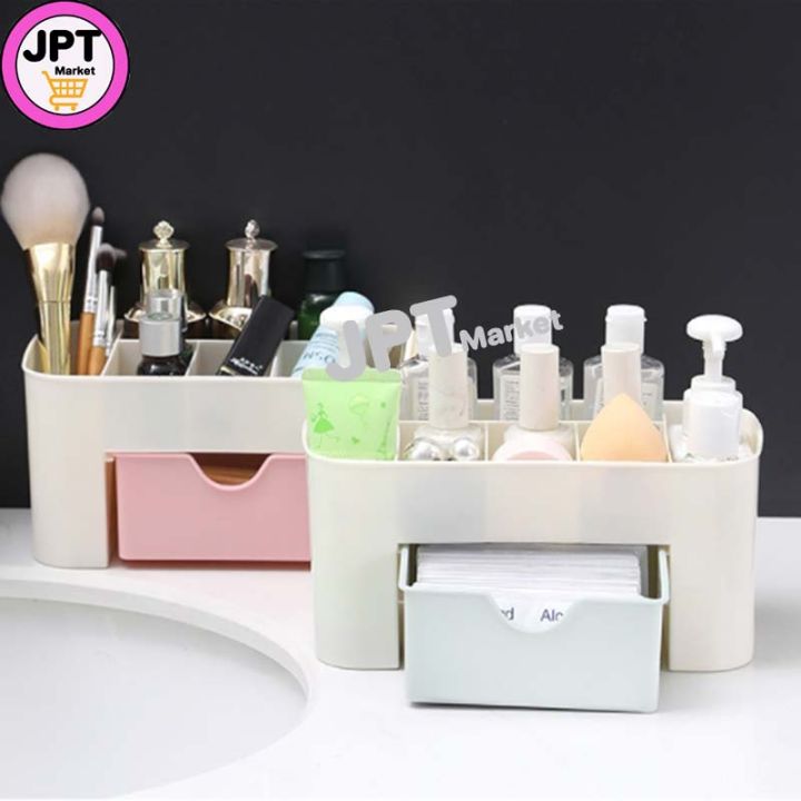 jpt-market-กล่องใส่เครื่องสำอางค์-6-ช่อง-พร้อมลิ้นชัก-ช่วยจัดระเบียบ-ประหยัดพื้นที่ในการจัดเก็บ-ชั้นวาง-กล่องเครื่องสำอางค์-กล่องพลาสติก