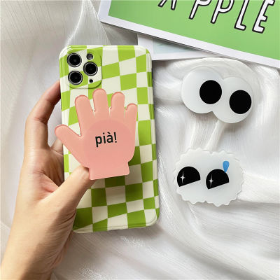 【cw】Glossy Popular Palm Eyes Foldable Elastic Grip Tok Phone Holder Finger Ring Support Griptok Socket Universal Holder ！