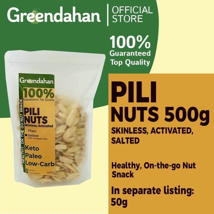 Pili nuts (SKINLESS SALTED in PINK HIMALAYAN SALT) 500g Keto Friendly