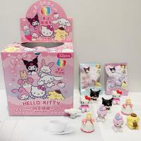 Kuromi Cinnamoroll Sanrio Hello Kitty ยางลบดินสอ Diy น่ารักๆ32ชิ้น/ชุดเครื่องเขียนนักเรียนตุ๊กตาขยับแขนขาได้