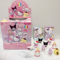 ?Kuromi Cinnamoroll Sanrio Hello Kitty ยางลบดินสอ Diy น่ารักๆ32ชิ้น/ชุดเครื่องเขียนนักเรียนตุ๊กตาขยับแขนขาได้