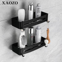 Aluminum bathroom shelves hardware Rack 123 Tier combination Wall Mounted Shelf holder Bath accessories wall-free punching