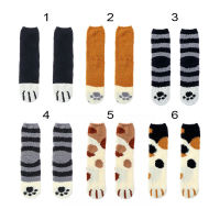 1 Bed Cat Socks~ Paw Fluffy Soft Warm Pair Thickening Ladies