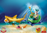 Playmobil 70097 Mermaid King of the Sea with Shark Carriage Figure เพลย์โมบิล เมอร์เมด เรือลากจ้าวสมุทร และฉลามทอง