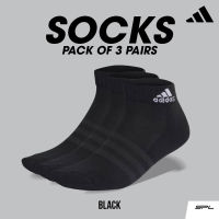 Adidas อาดิดาส ถุงเท้าข้อสั้น ถุงเท้าสีดำ (1แพ็ค มี 3คู่) Socks C SPW ANK 3P IC1277 (500)