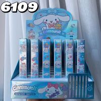 Sanrio Cinnamoroll ปากกาหมึกเจลปากกาเขียนลายเซ็น6/12/36ชิ้นเหมาะสำหรับ Hellokitty คลิปปากกาปากกาโลหะเป็นกลาง