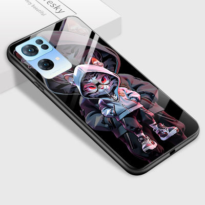 เคสลายการ์ตูน Zodiac 5G สำหรับ OPPO Reno7 Reno7 5G Reno7 Pro 5G Reno7 Z 5G เคสกันกระแทกกระจกเทมเปอร์เรียบนุ่ม