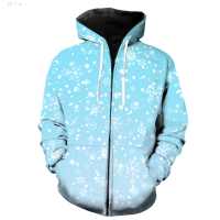 2023 Winter Snowflake Pattern Mens Zipper Hoodie Teens Long Sleeve Unisex Oversized With Hood Jackets Spring 2022 Hot Sale Cool Tops Size:XS-5XL