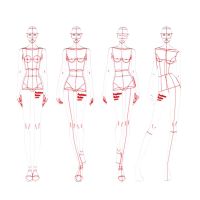 Fashion Drawing Template Ruler Set Female Sewing Humanoid Patterns Design Clothing Measuring Curve Rulers for Drafting