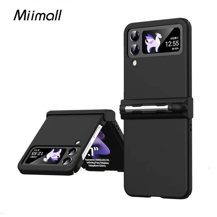 Miimall เข้ากันได้กับ Samsung Galaxy Z Flip 4เคสที่มีปากกา S Pen, Galaxy Z Flip 3พร้อมปากกาและ