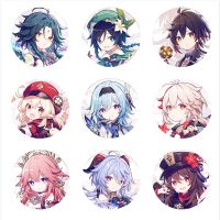 【CC】 58mm Game Genshin Brooch Pins Anime Badge Ganyu Xiao Zhongli  Accessories Decoration