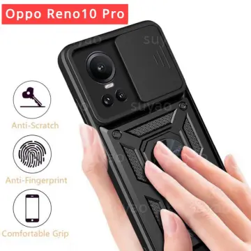 For Oppo Reno 10 Pro 5G Case Armor Shockproof Slide Lens Cover On
