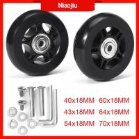 NIAOJIU 1Set ทนต่อความยืดหยุ่น 40mm/43mm/54mm/60mm/64mm/70mm อะไหล่สำหรับเปลี่ยน พร้อมสกรูสกรู เพลาชิ้นส่วนกระเป๋าเดินทาง ล้อกระเป๋าเดินทาง ชุดซ่อมเพลา