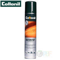 Collonil Waterstop Spray 200 ml. โคโรนิล วอเตอร์สต็อป สเปรย์ ปกป้องสิ่งสกปรก ป้องกันคราบน้ำ ฝุ่น ยูวีและเชื้อรา สำหรับหนังแคนวาส หนังวัว ฯลฯ