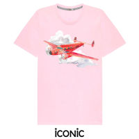 iCONiC RED PLANE PINK T-SHIRT #5396 เสื้อยืดสีชมพู พิมพ์ลาย เครื่องบิน สีแดง เสื้อยืดพิมพ์ลาย เสื้อยืดแฟชั่น เสื้อยืดผญ เสื้อยืดผช