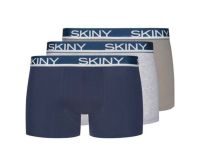 SKINY รุ่น S86840-S157 กางเกงในชายนำเข้าจากออสเตรีย ทรง Boxer packs3 ผ้าฝ้ายระบายอากาศผสมอีลาสเทนเนื้อนุ่ม กระชับ