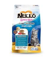 NEKKO Love Mix อาหารแมวโต รสปลาทูน่า มากุโระ