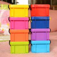 8.7x6.5x5.2cm Mini Glitter Lock Box With Handle Cute Plastic Rectangular Toy Clothes Sundries Storage Organizer Household Office