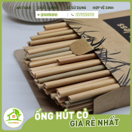 [ Hàng xuất khẩu] Ống hút cỏ bàng (Grass straws) - Hộp ống dài 15cm 20cm - Dùng được cho tất cả các loại thức uống - Bảo vệ môi trường thumbnail