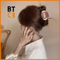 BTC3 7ซม. ค่ะ ที่ติดผมรักบี้ สีน้ำตาลสีน้ำตาลเข้ม อะซิเตท อุปกรณ์เสริมผมกีฬา เครื่องประดับผมประดับ ที่หนีบผม สำหรับผู้หญิง