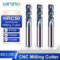 【LZ】 YIFINO HRC50 4-Flute Nano Coating Tungsten Steel Carbide Round Nose Milling Cutter CNC Machining Center Milling Cutters Tools