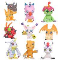 หุ่นฟิกเกอร์ขนาดเล็กผจญภัย Digimon ขนาด4-5ซม. 9ชิ้น/ล็อตตกแต่งตุ๊กตาภาพเคลื่อนไหวอนิเมะ