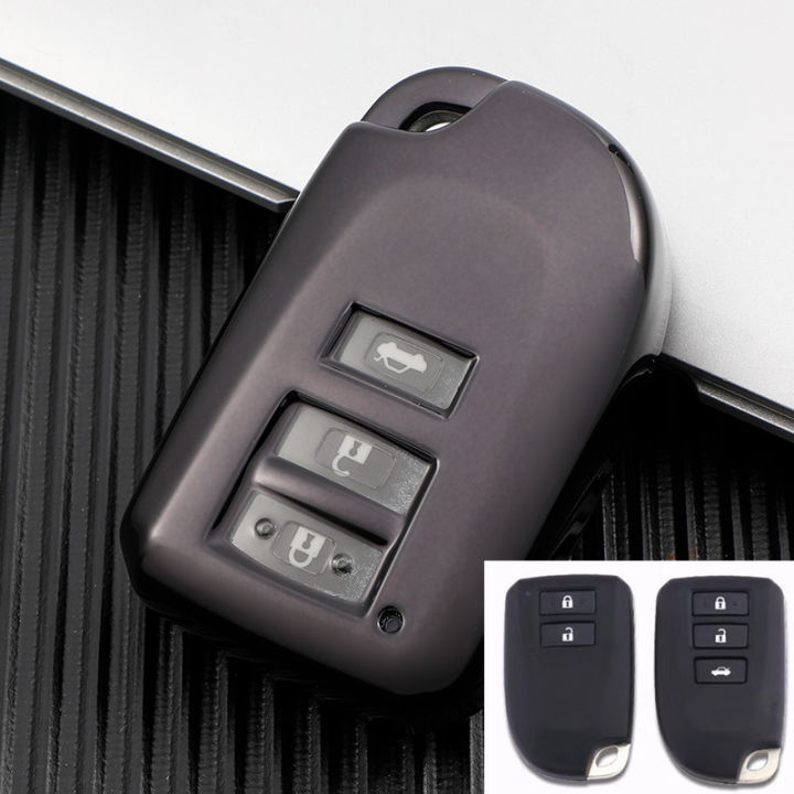 สินค้าใหม่-เคสกุญแจวีออสยาริสเคสกุญแจรถยนต์-toyota-ชุบโครเมียม-tpu-สะท้อนแสง