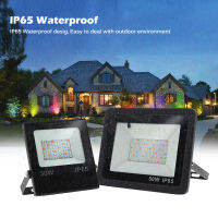 RGB LED Flood Light 50W 100W Led Floodlight Reflector Wall Washer Outdoor Garden Landscape Lighting With 24Key IR Remote