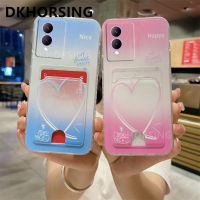 DKHORSING เคสกระเป๋าใส่บัตรใหม่สำหรับ VIVO Y17S แฟชั่น Happy Be Love นิ่มลายเคสโทรศัพท์ Vivo Y17s ฝาครอบหลังซิลิโคน2023 VIVOY17S