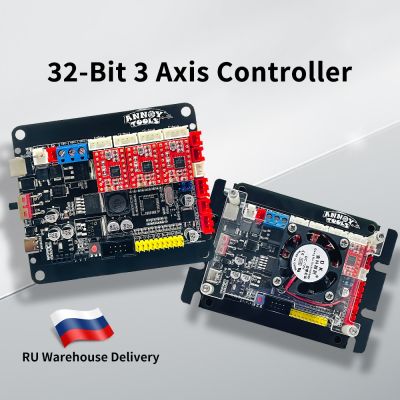 ﹊✤☾ GRBL 3 Axis 32-Bit Control Board USB Port CNC Engraving Machine Controller With Fan CNC Offline Control Board for CNC 3018