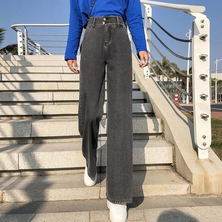 ผู้หญิงกางเกงยีนส์เสื้อผ้ากางเกงยีนส์ขากว้างเสื้อผ้าเอวสูงสีฟ้า-streetwear-วินเทจที่มีคุณภาพแฟชั่นฮาราจูกุกางเกงตรง-gozbkf