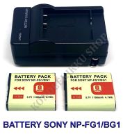 NP-BG1  BG1 แบตเตอรี่  แท่นชาร์จ  แบตเตอรี่พร้อมแท่นชาร์จสำหรับกล้องโซนี่ Battery  Charger  Battery and Charger For Sony Cybershot DSC-H20,H55,N1,N2,T25,W110,W115,W125,W200,W210,W220,W230,W270,W290,W300,W35,W40,W85,H3,H70,H90,HX10,HX20