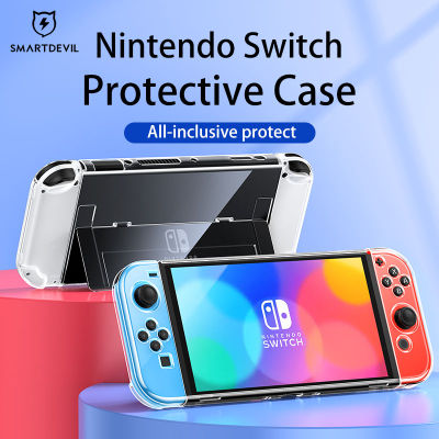 SmartDevil Switch Case เกมปกคลุมสำหรับ Nintendo Switch OLED Case PC ป้องกันการล่มสลายกันกระแทกแยกอุปกรณ์เกราะป้องกัน