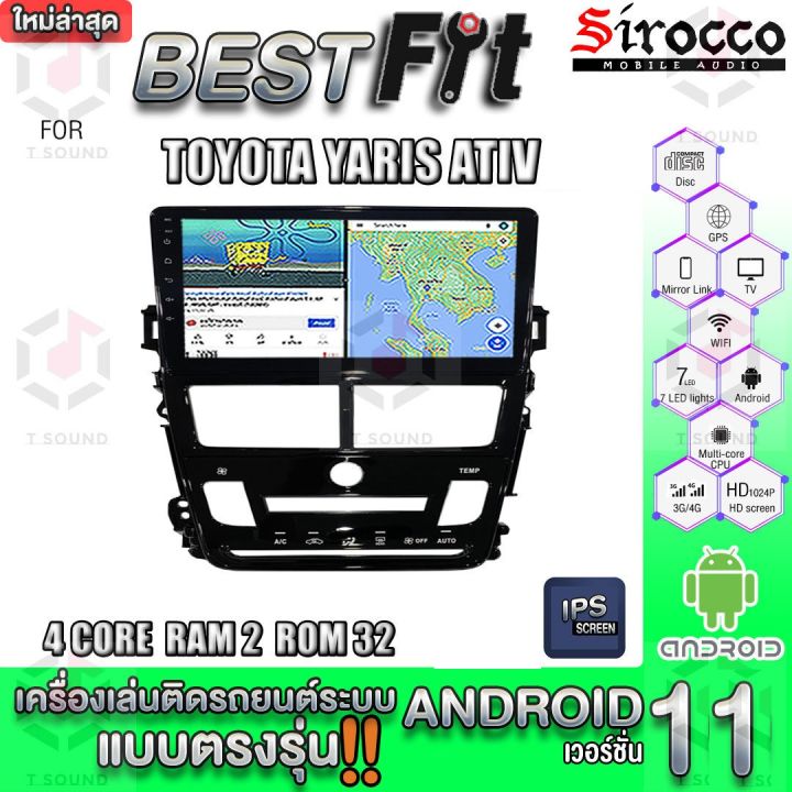 sirocco-จอแอนดรอย-ตรงรุ่น-toyota-yaris-activ-แอนดรอยด์-v-12-เครื่องเสียงติดรถยนต์