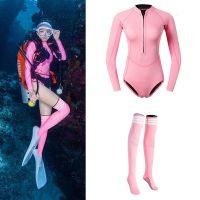 2MM 3MM Long Sleeve Women Wetsuit Jacket and Long Socks For Kitesurf Free dive