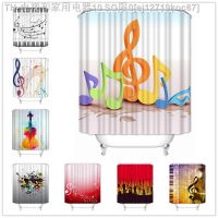 【CW】✶☋  Musife Custom Music note Shower Curtain Polyester Fabric