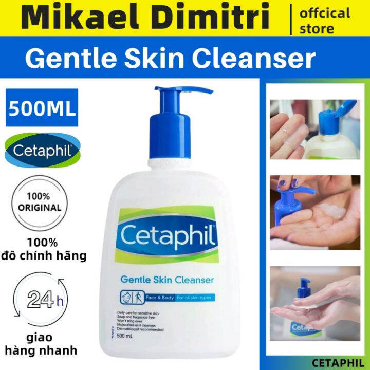 Cetaphil Gentle Skin Cleanser 500ml Sữa Rửa Mặt Dịu Nhẹ Lành Tính Không