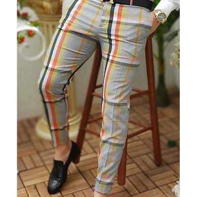 Fashion Mens Spring Summer Slim Straight Trousers Spring Summer Men Casual Button Long Pant Streetwear Men Vintage Graphic pants