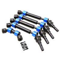 Metal CVD Driveshafts Axles Set Universal Joint Drive Shaft CVD Dog Bone R11 for 1/10 TRAXXAS Revo Summit Blue