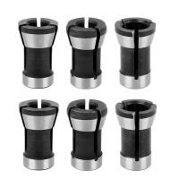 6pcs Trimmer Collet Chuck Router Bit Collet Chuck Adapter แกะสลักเครื่องตัดแต่ง Router Collet เครื่องมือ Holder 6 / 6.35 / 8mm