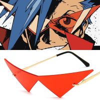 【ร้อน】อะนิเมะ Tengen Toppa Gurren-Lagann Kamina คอสเพลย์แว่นตาแฟชั่นสามเหลี่ยมแว่นกันแดดแว่นตาอุปกรณ์ประกอบฉากฮาโลวีน