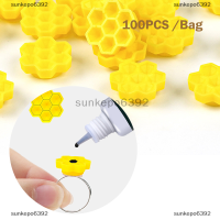 sunkepo6392 100ชิ้น/ถุงขนตาปลอม Blooming CUPS ขนตากาวผู้ถือพลาสติก Stand