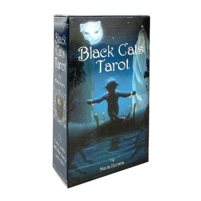 ไพ่ทาโรต์แมวดำสำรับการทำนายเวอร์ชั่นภาษาอังกฤษเกมกระดานเพื่อความบันเทิงการเล่นพยากรณ์