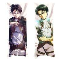 【☸2023 New☸】 wengouhe ปลอกหมอน Levi ปลอกหมอนลายอะนิเมะโจมตีผ่าพิภพไททัน3d ผ้าปูที่นอนสองด้านหมอนกอด5สี