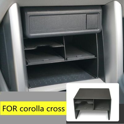 กล่องที่ใส่อุปกรณ์บนรถยนต์สำหรับ Toyota Corolla Cross XG10 2021 ~ 2024 2022 2023คอนโซลกลางกล่องเก็บสินค้าสินค้าเบ็ดเตล็ด